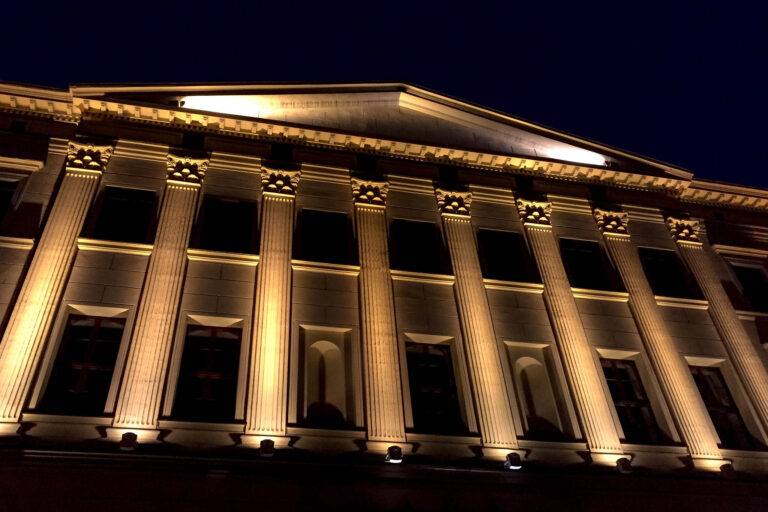 Poznań at night