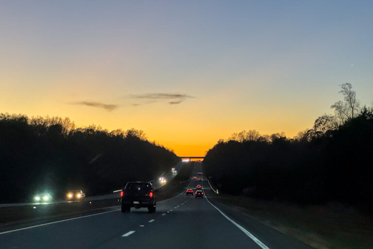 Driving on US-421 towards Boone